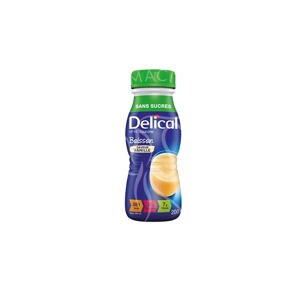 DELICAL BOISSON VANILLE SANS SUCRE 200ML